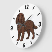 Boykin Spaniel Dog Wall Clock Pet Home Decor ラージ壁時計 (傾斜)