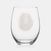 Boykin Spaniel Impressionist Painting ステムなしワイングラス (裏面)