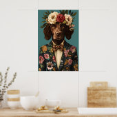 Boykin Spaniel In Suit Poster, Boykin Spaniel ポスター (キッチン)