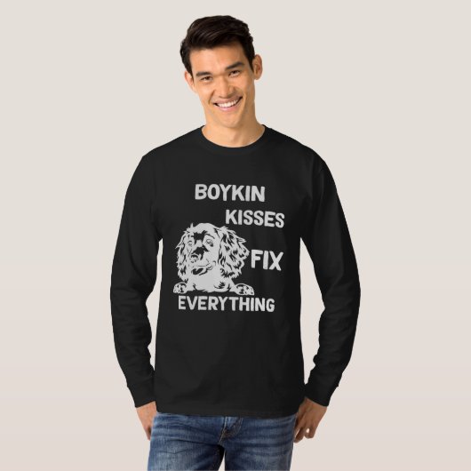 Boykin Spaniel kisses fix everything 1 Tシャツ (正面フル)