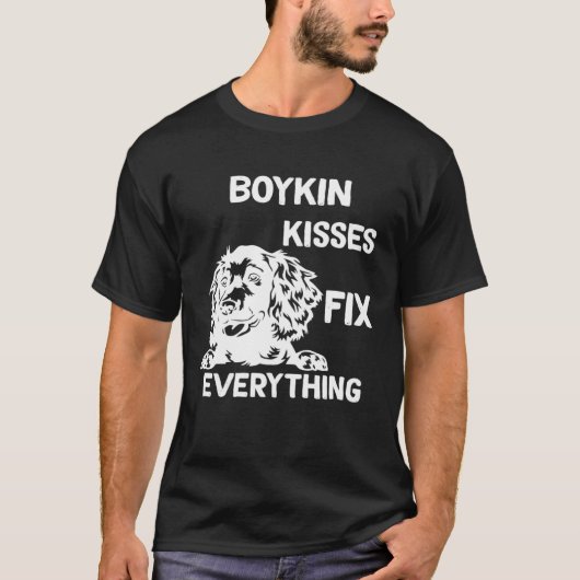Boykin Spaniel kisses fix everything  1 Tシャツ (正面)