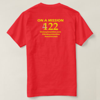 BoylstonラインメンズTシャツか黄色いレタリング Tシャツ