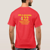 BoylstonラインメンズTシャツか黄色いレタリング Tシャツ (裏面)