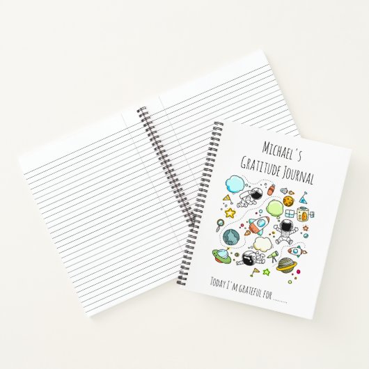 BOYS感謝パーソナライズされたジャーナル宇宙テーマ6 ノートブック (内部)