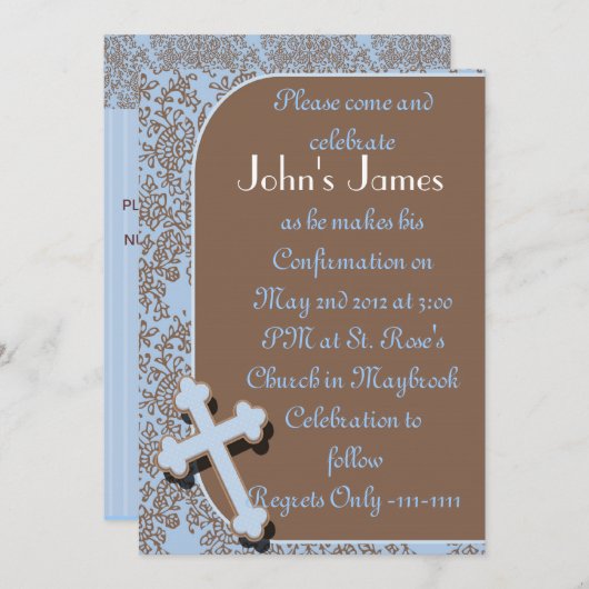 BOYS確認招待状 招待状 (正面/裏面)