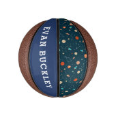 Boys クール Outer Space Pattern Kids ミニバスケットボール (縦)