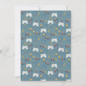 Boys クール Video Gameキッズ12誕生日 招待状 (裏面)