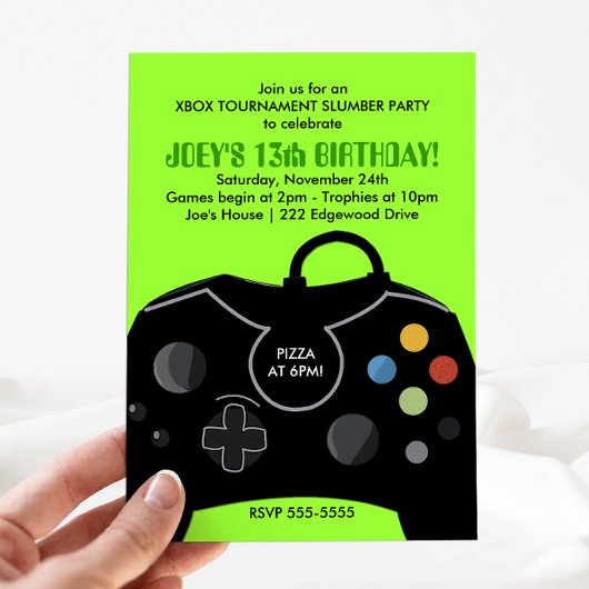 BOYS 誕生日 ゲーム機 パーティー ご招待 招待状