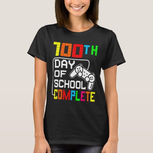 Boys 100th Day Of School Complete Video Game Stude Tシャツ (正面)