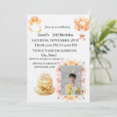 Boy's 10th Birthday Photo Party Invitation | Doubl 招待状 (スタンド正面)