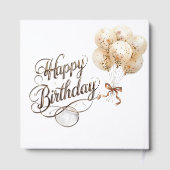 Boy's 18th Birthday Photo Guest Book | Gold & Whit ゲストブック (裏面)