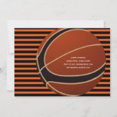 BOYS 1st Birthdayバスケットボールバスケットボール招待状の写真の追加 招待状 (裏面)