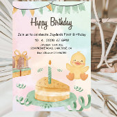 Boys 1st Birthday-Cute Modern Blue First Birthday 招待状