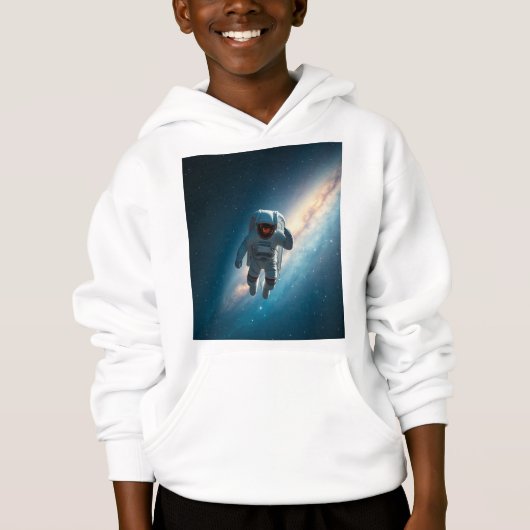 Boys' Astronaut Space Galaxy Pullover Hoodie (正面)