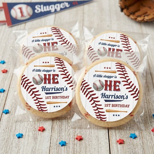 Boys Baseball 1st Birthday small 0.75インチステッカー シール