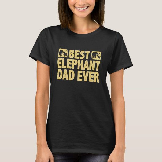 Boys Best Elephant Dad Ever Animal For Men Women   Tシャツ (正面)