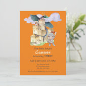 Boys Birthday Fairytale Knight Castle Dragon  招待状 (スタンド正面)