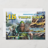 Boys Birthday Invitation 8–16 | Viking Warrior  招待状 (正面)
