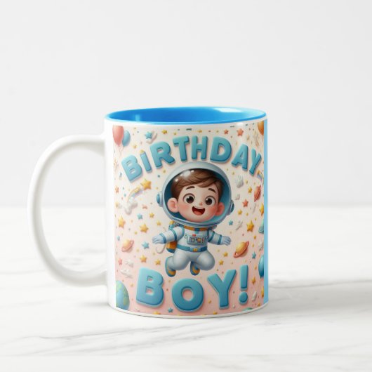 Boy's birthday Mug ツートーンマグカップ (左)
