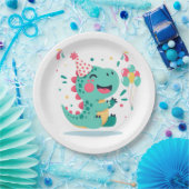 Boys Birthday Paper Plates | Dino Party Tableware ペーパープレート (パーティー)