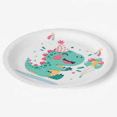 Boys Birthday Paper Plates | Dino Party Tableware ペーパープレート (アングル)