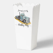 Boys Birthday Party Blue Semi Truck フェイバーボックス (正面)