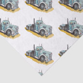 Boys Birthday Party Blue Semi Truck 薄葉紙 (詳細)