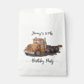 Boys Birthday Party Orange Semi Truck フェイバーバッグ (正面)