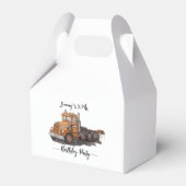 Boys Birthday Party Orange Semi Truck フェイバーボックス (正面サイド)