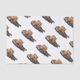 Boys Birthday Party Orange Semi Truck 薄葉紙