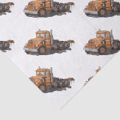 Boys Birthday Party Orange Semi Truck 薄葉紙 (詳細)