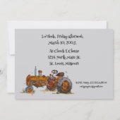Boys birthday party with antique tractor design セーブザデート (裏面)