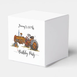 Boys birthday party with antique tractor design フェイバーボックス