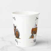 Boys birthday party with antique tractor design 紙コップ (右)