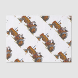 Boys birthday party with antique tractor design 薄葉紙