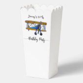 Boys birthday party with blue and yellow biplane  フェイバーボックス (裏面)