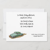 Boys birthday party with Two-tone sedan 招待状 (裏面)