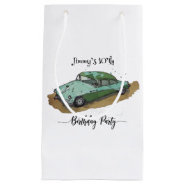 Boys birthday party with two toned sedan スモールペーパーバッグ