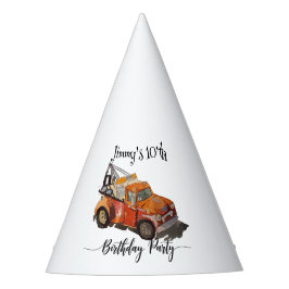 Boys Birthday party with wrecker パーティーハット