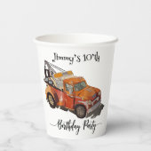 Boys birthday party with wrecker 紙コップ (裏面)