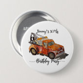Boys Birthday Party with Wrecker 缶バッジ (正面&裏面)