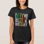 Boys Black History Month  I am Black History Vinta Tシャツ (正面)