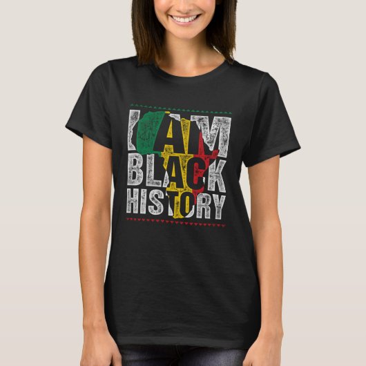 Boys Black History Month I am Black History Vinta Tシャツ (正面)