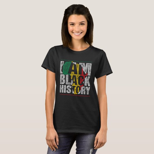 Boys Black History Month  I am Black History Vinta Tシャツ (正面フル)