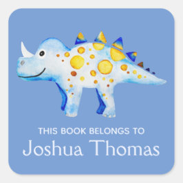 Boys Blueこの本は恐竜で名前はKids スクエアシール