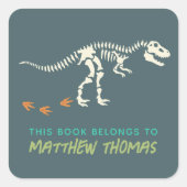 Boys Blueこの本はTレックス恐竜の子供に属する スクエアシール (正面)