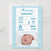 Boys Blue写真誕生統計の発表 招待状 (正面)