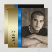 Boys Blue金ゴールド卒業発表 招待状 (正面/裏面)