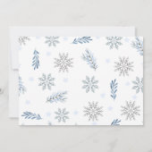 Boys Blue Arctic Winter Onederland 1st Birthday 招待状 (裏面)