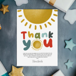 Boys Bright First Trip Around The Sun サンキューカード